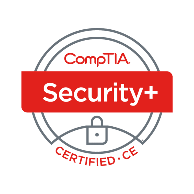 Security+ certification badge